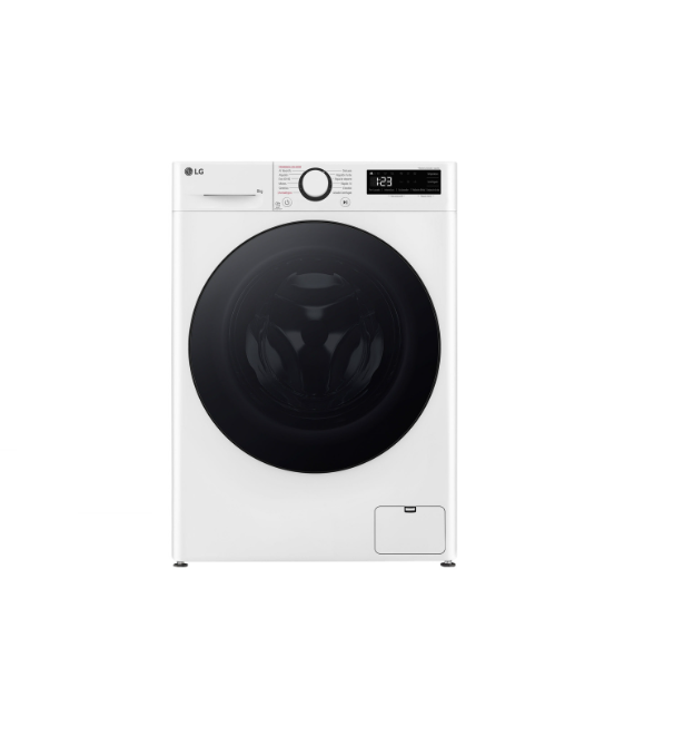 Lavadora LG | F2WR5S08AGW - 8 kg 1200 rpm, carga frontal, Color blanco